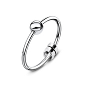 Roll Hook with Silver Ball Nose Ring NSKR-42